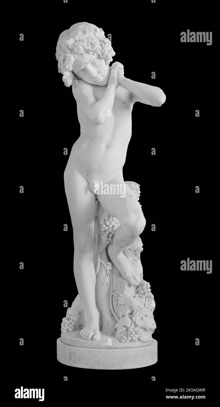 Alte Statue. Bacchus Skulptur von Giovanni Dupre im Staatlichen Hermitage Museum. Masterpiece isoliertes Foto mit Beschneidungspfad Stockfoto