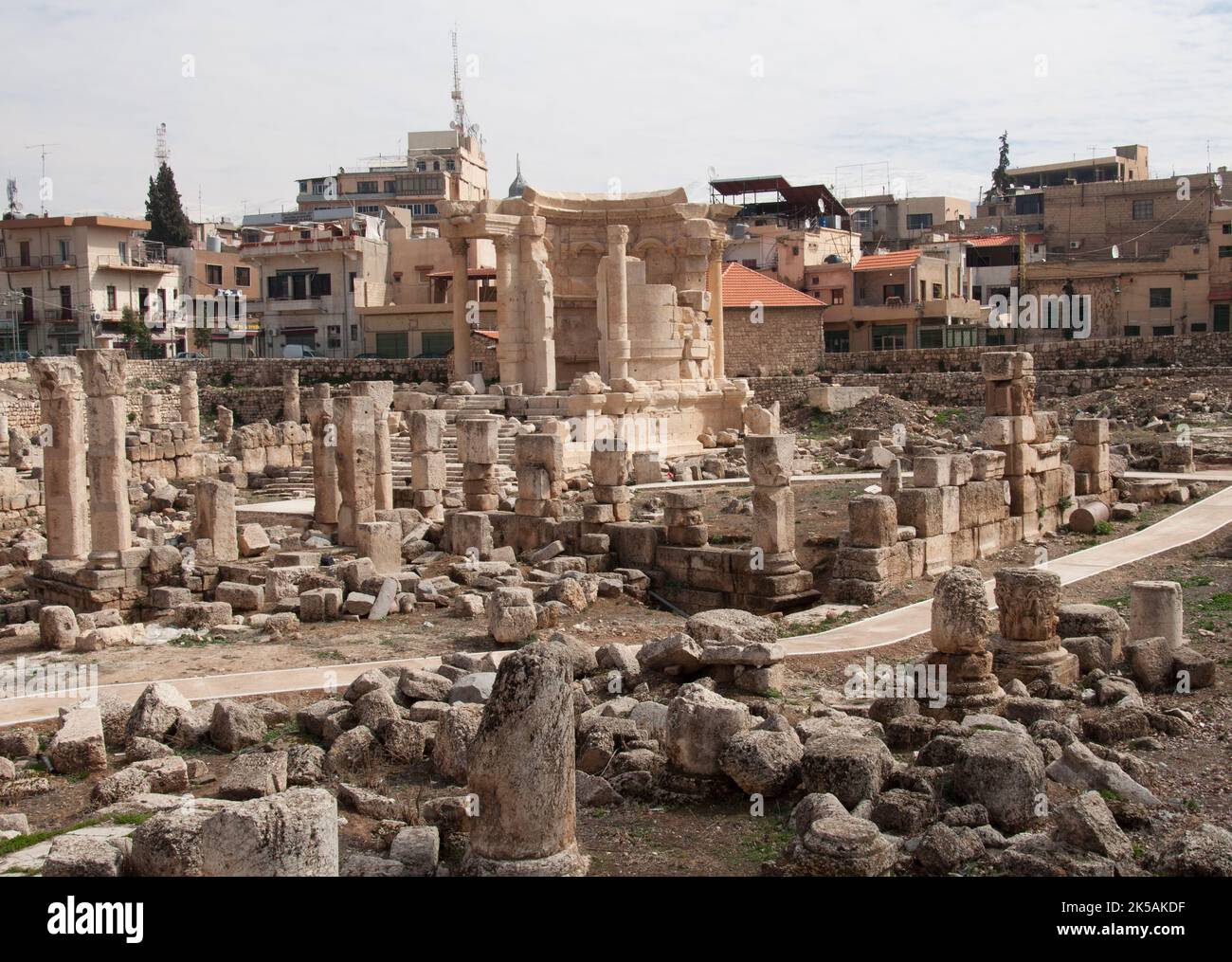 Tempel der Venus, römische Überreste, Baalbek, Libanon Stockfoto