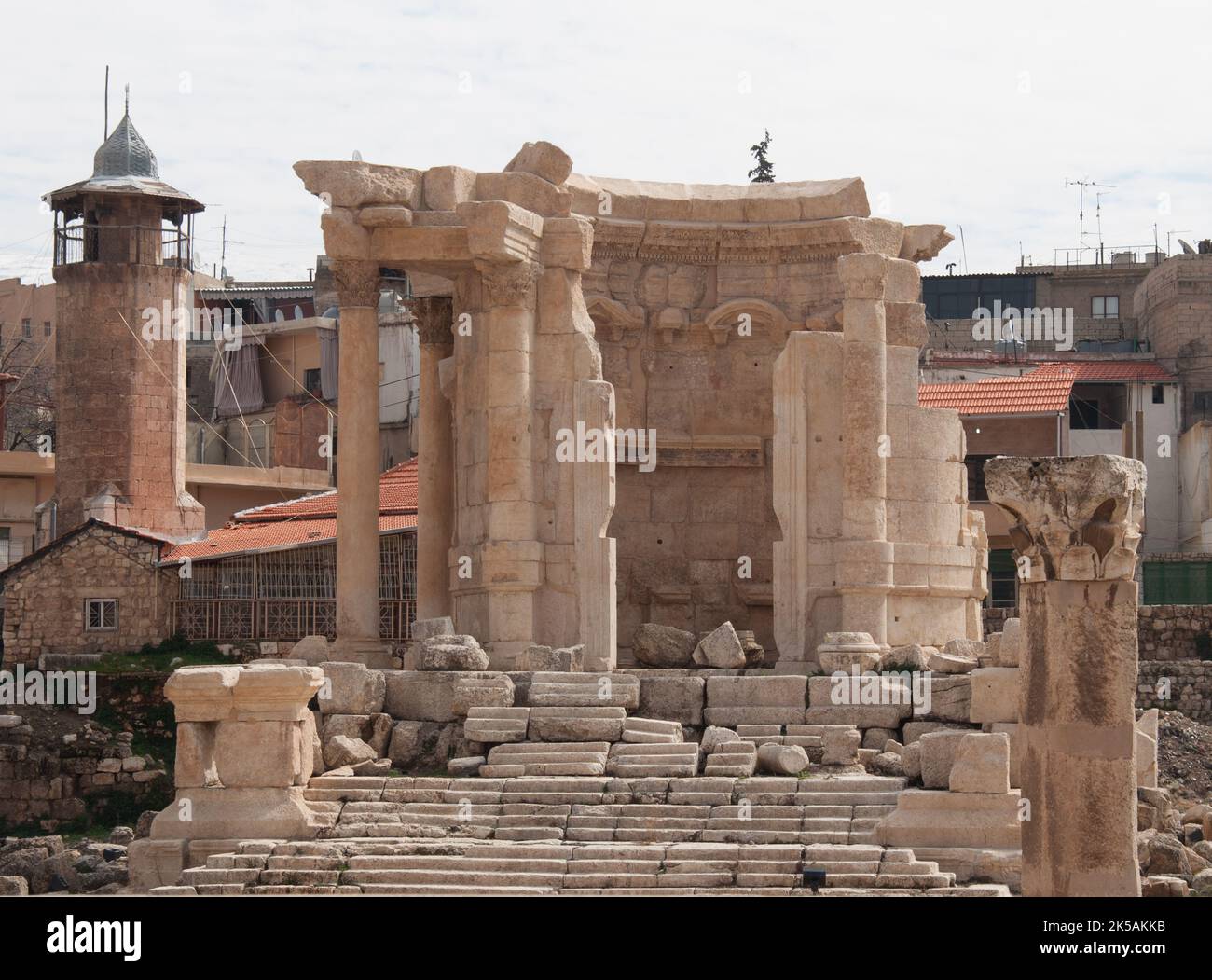 Tempel der Venus, römische Überreste, Baalbek, Libanon Stockfoto