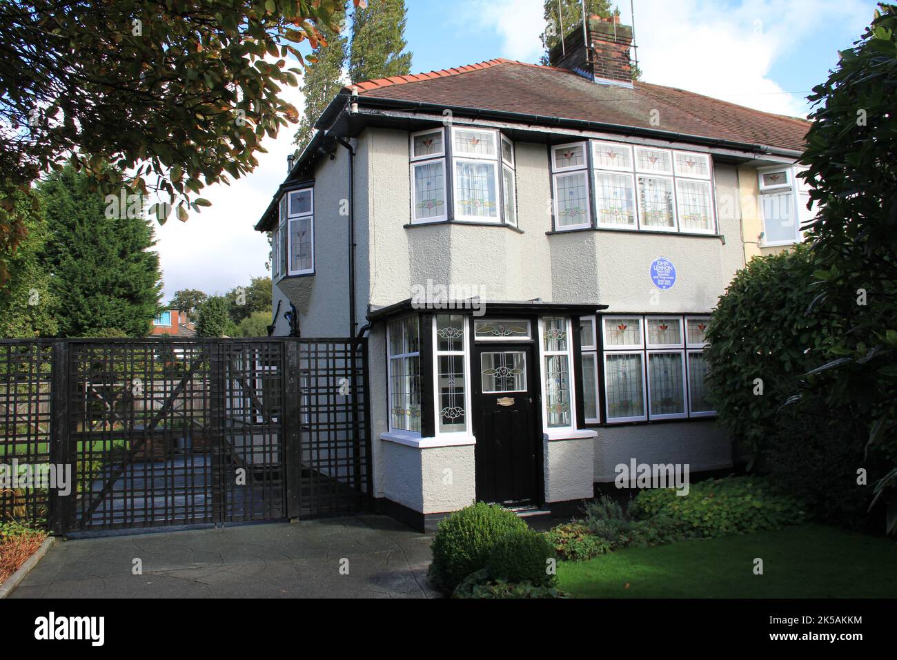 John Lennons Kinderhaus in Liverpool Stockfoto