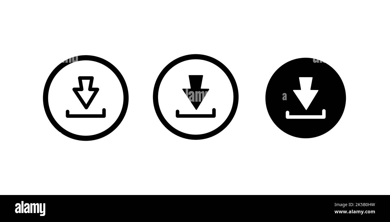 Herunterladen von Dateien Symbole Vektorset für Website oder Anwendung. Stock Vektor
