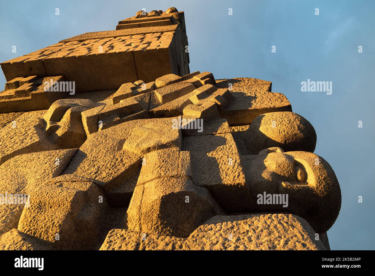 Pomnik Obroncow Wybrzeza (Monument der Küste Verteidiger) Polnische Soldaten zu merken, die Wojskowa Skladnica Tranzytowa (Polnische militärische Tra verteidigt. Stockfoto