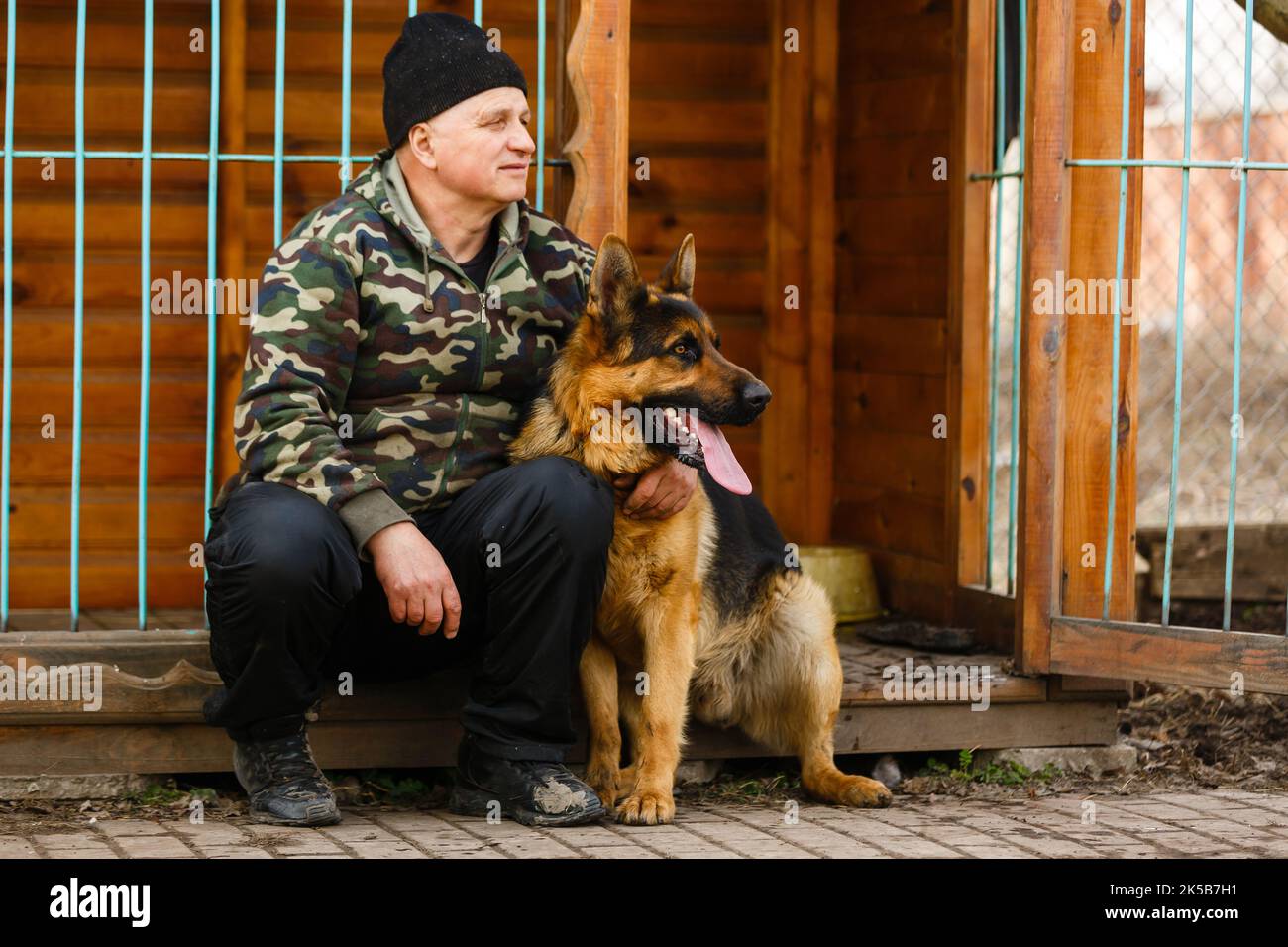 Hundeausbilder Stockfoto