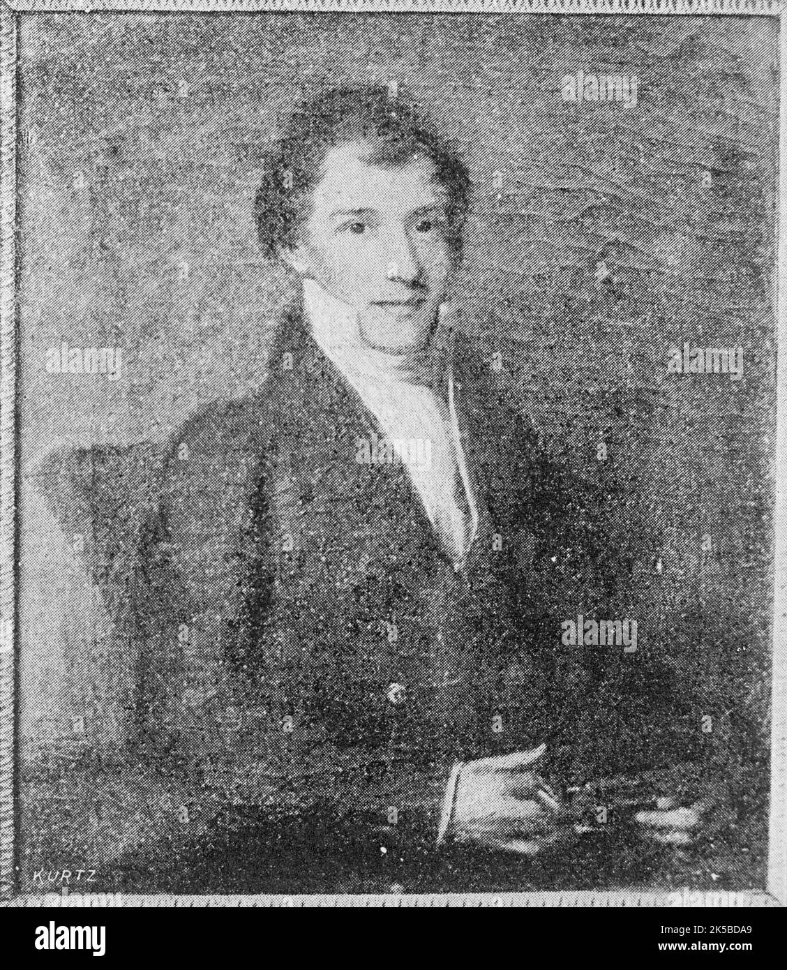 John Adams, 1913. Möglicherweise ein Porträt von John Adams II, dem zweiten Sohn des US-Präsidenten John Quincy Adams. Stockfoto
