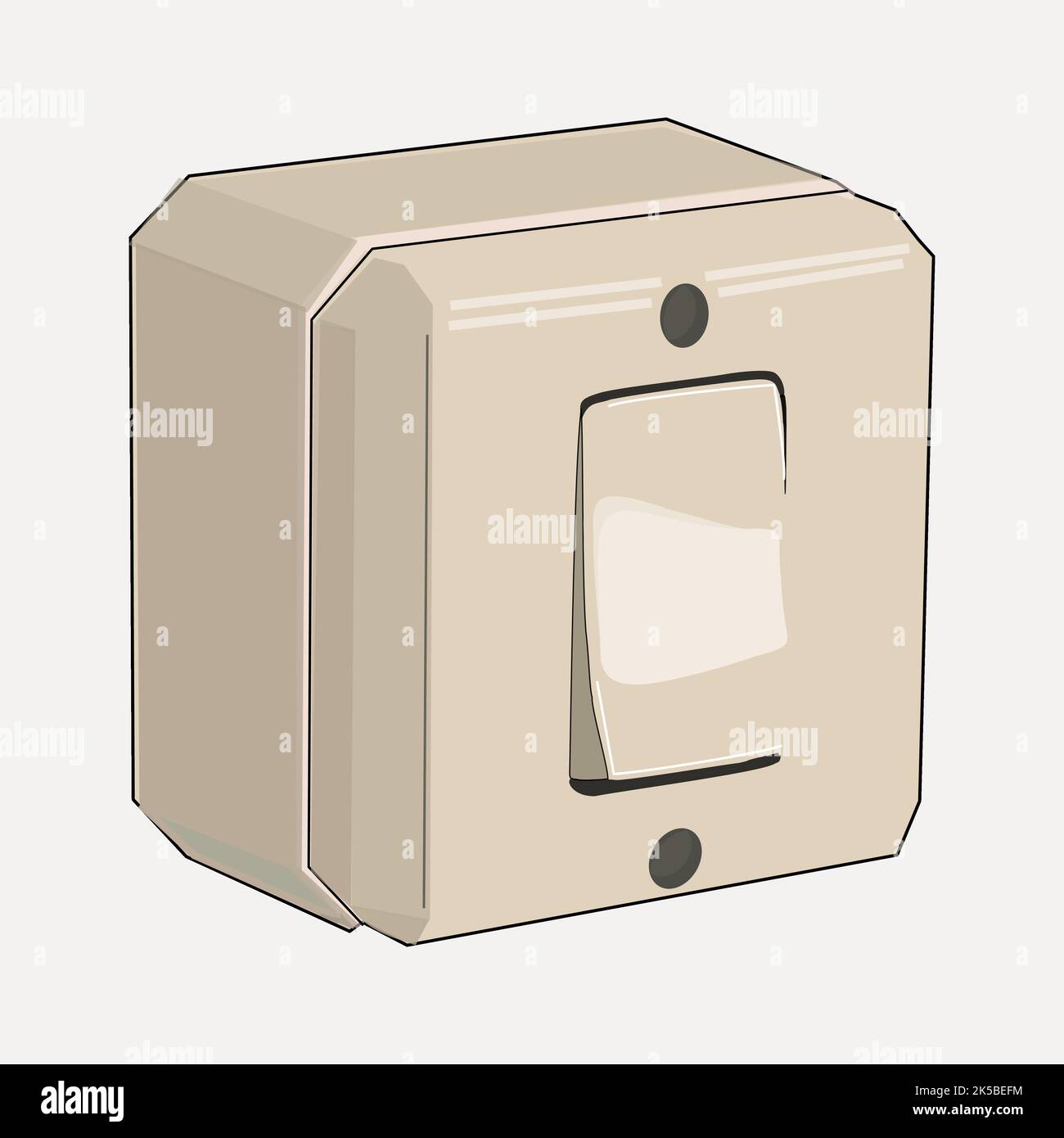 Lichtschalter Clipart, Illustrationsvektor. Stock Vektor