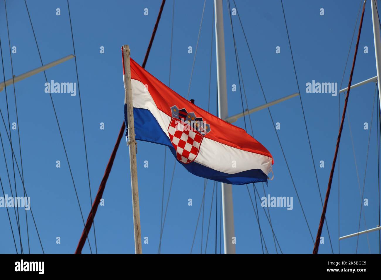 Kroatien-Flagge Stockfoto