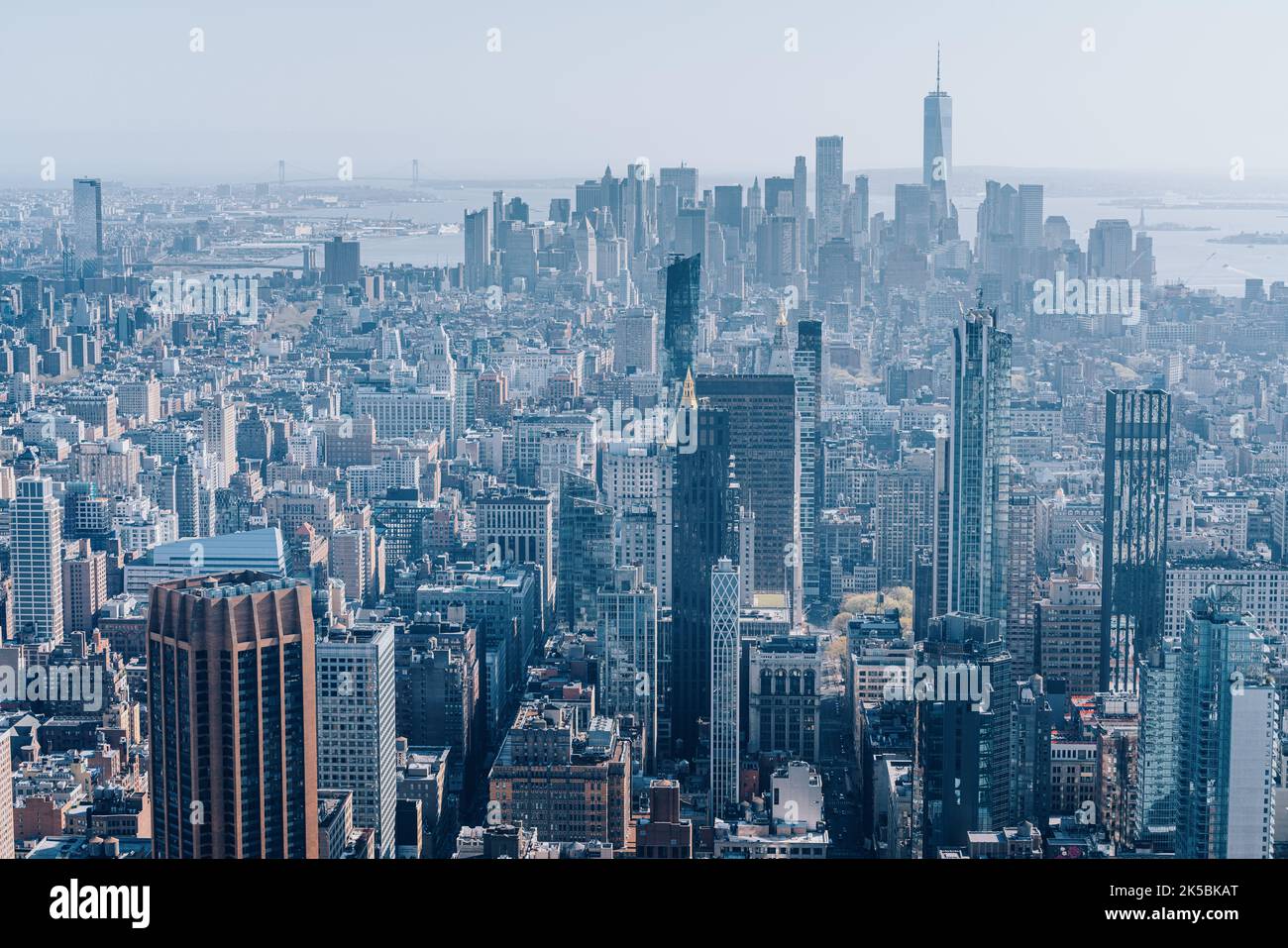 Skyline von New York City, Kino Stockfoto
