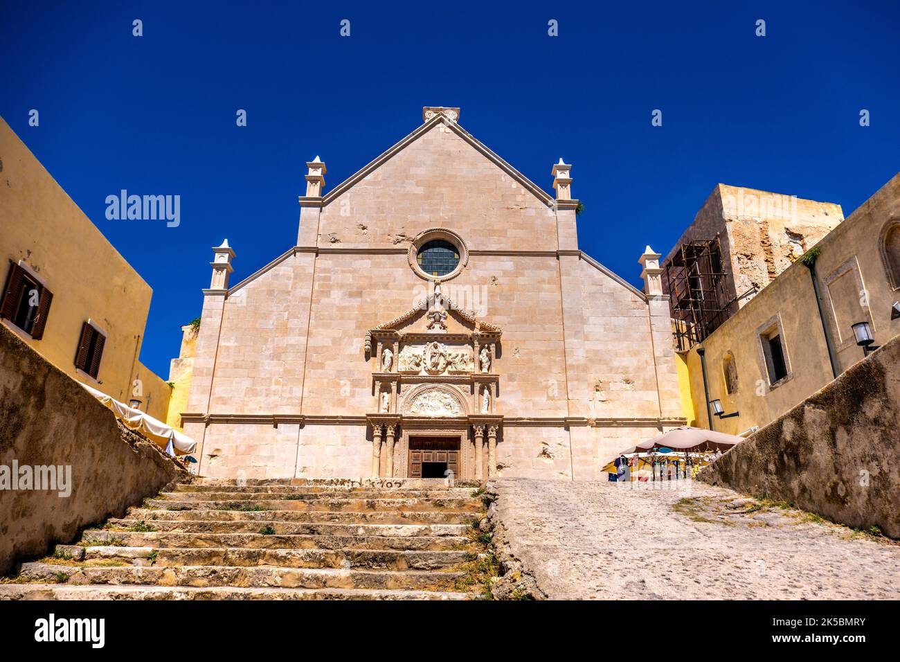 Kirche Santa Maria a Mare auf den Tremiti-Inseln in Apulien - Insel San Nicola nel Gargano Stockfoto