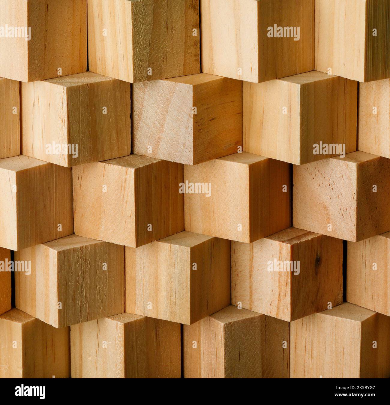 Holzwürfelmuster. Stockfoto