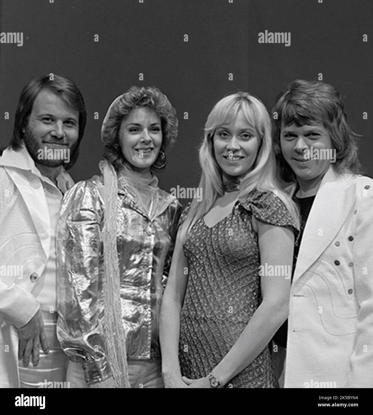 ABBA - Top of the Pops - 1974 - Geld, Geld, Geld - schwedische Popgruppe. Stockfoto