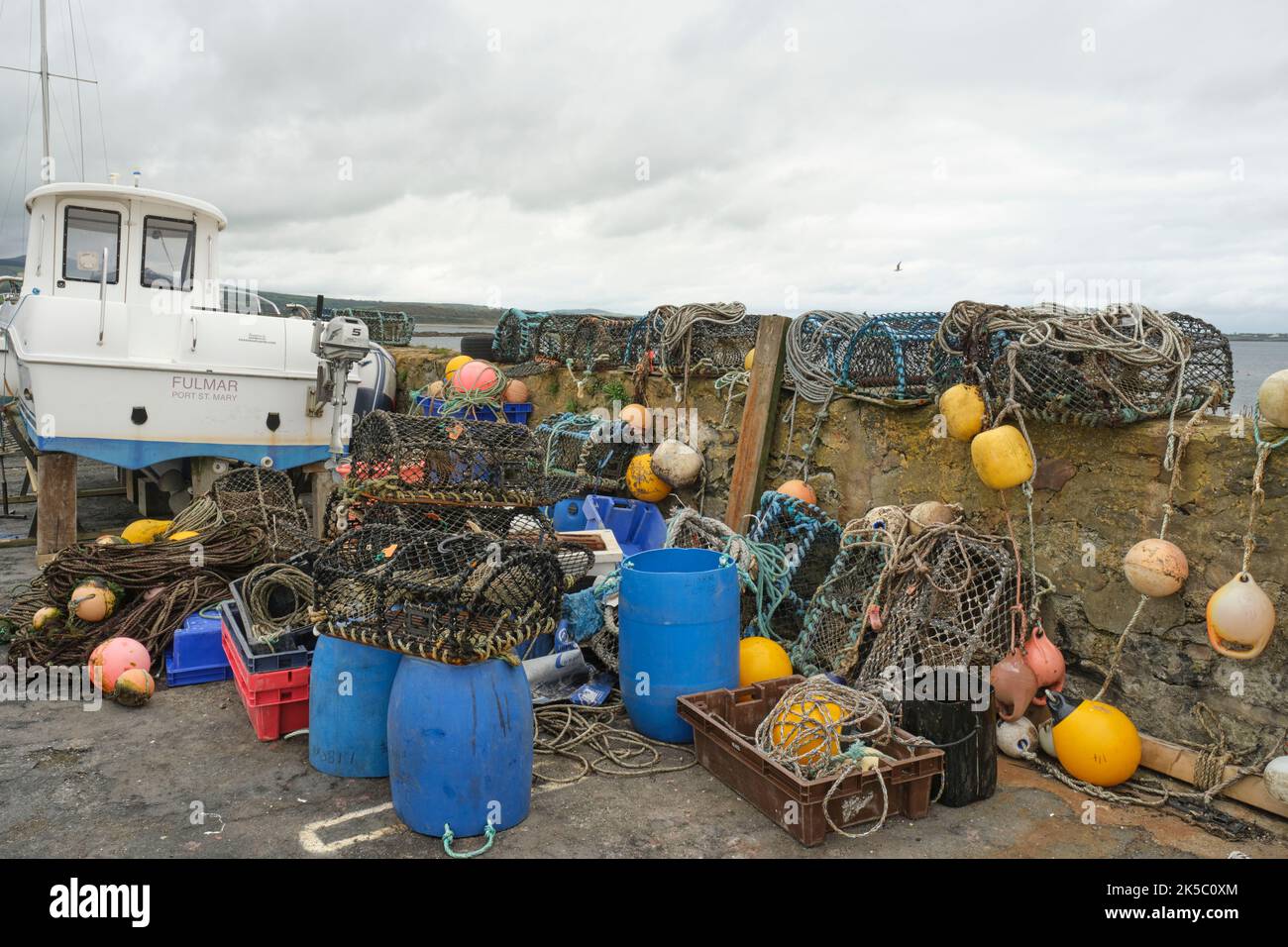 Eine Hafenszene in Port St Mary, Isle of man Stockfoto Eine Hafenszene in Port St Mary, Isle of man Stockfoto