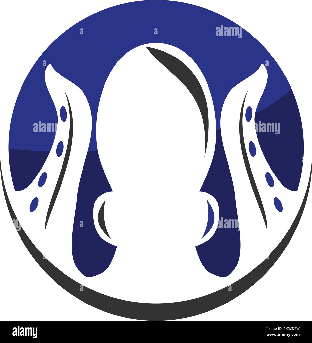 octopus Sushi Restaurant Logo Symbol Illustration Markenidentität Stock Vektor