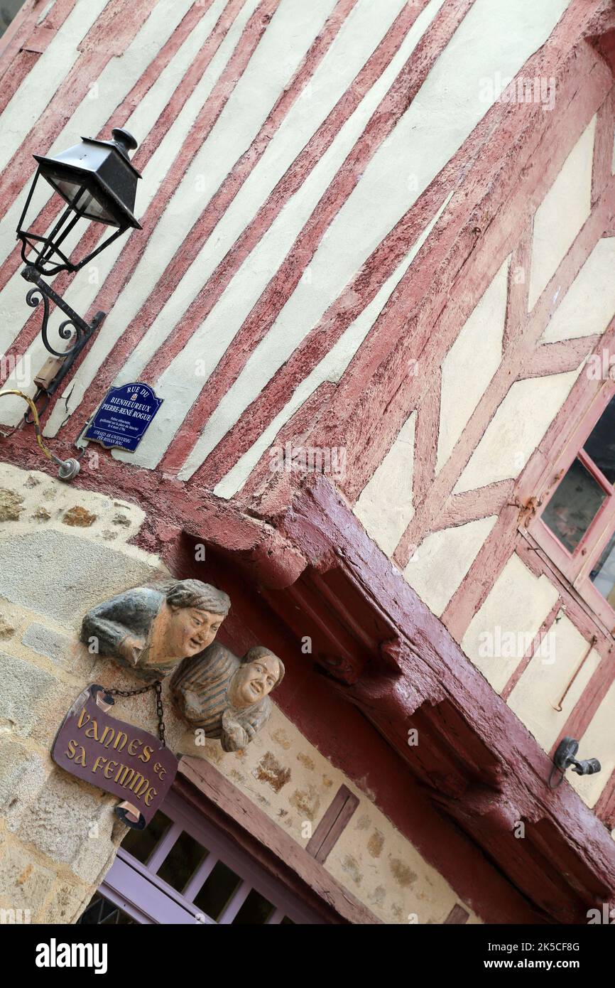 Vannes et sa Femme in Place Valencia, Vannes, Morbihan, Bretagne, Frankreich Stockfoto