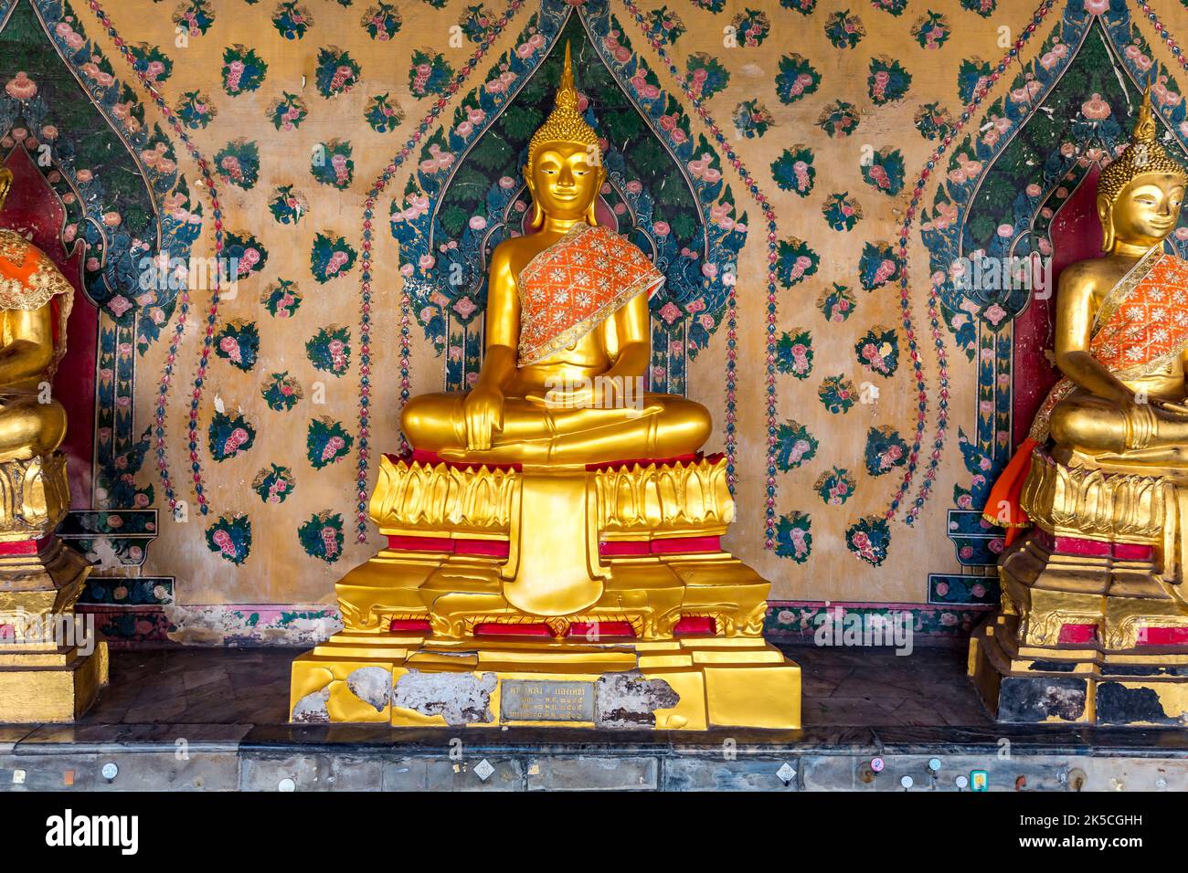Galerie mit sitzenden Buddhas, Wat Arun, Tempel der Bangkok