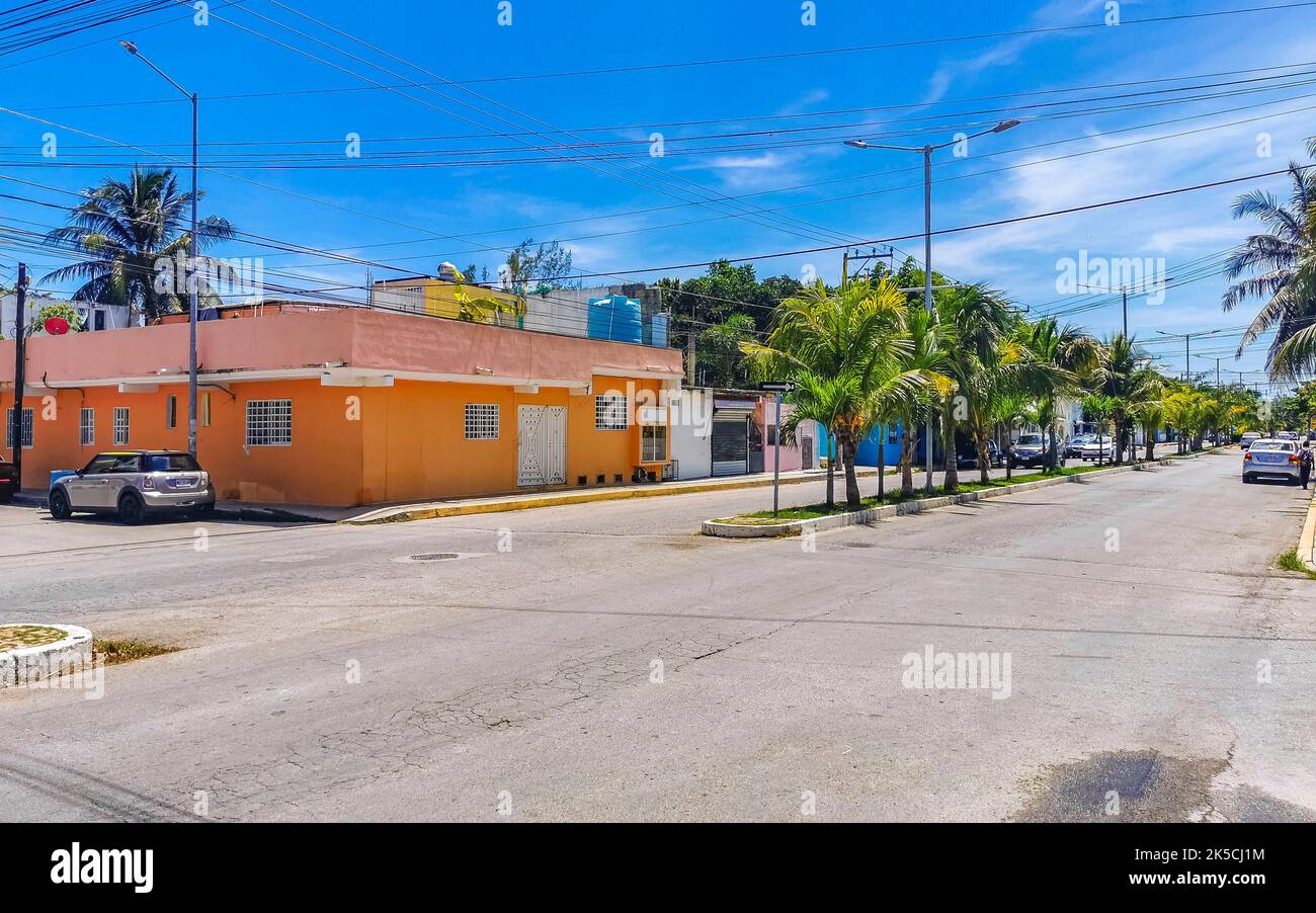 Playa del Carmen 07. September 2022 Typische Straße und Stadtlandschaft