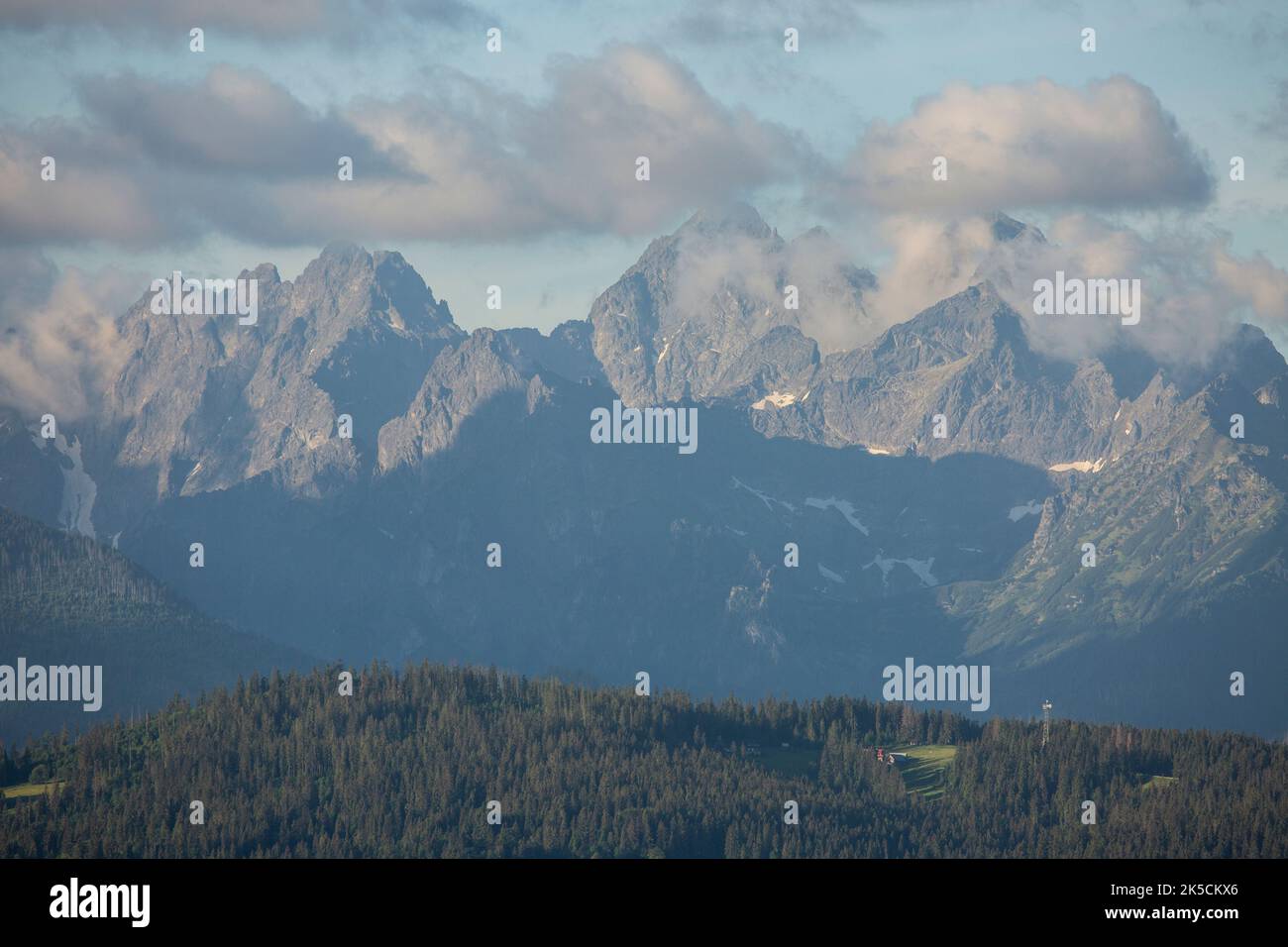 Europa, Polen, Kleinpolen, Tatra, Podhale, Blick von Czarna Gora Stockfoto