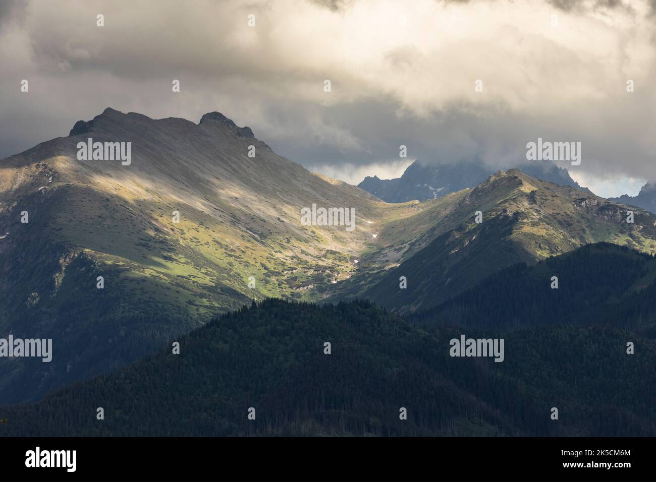 Europa, Polen, Kleinpolen, Tatra, Podhale, Blick von Glodowka Stockfoto