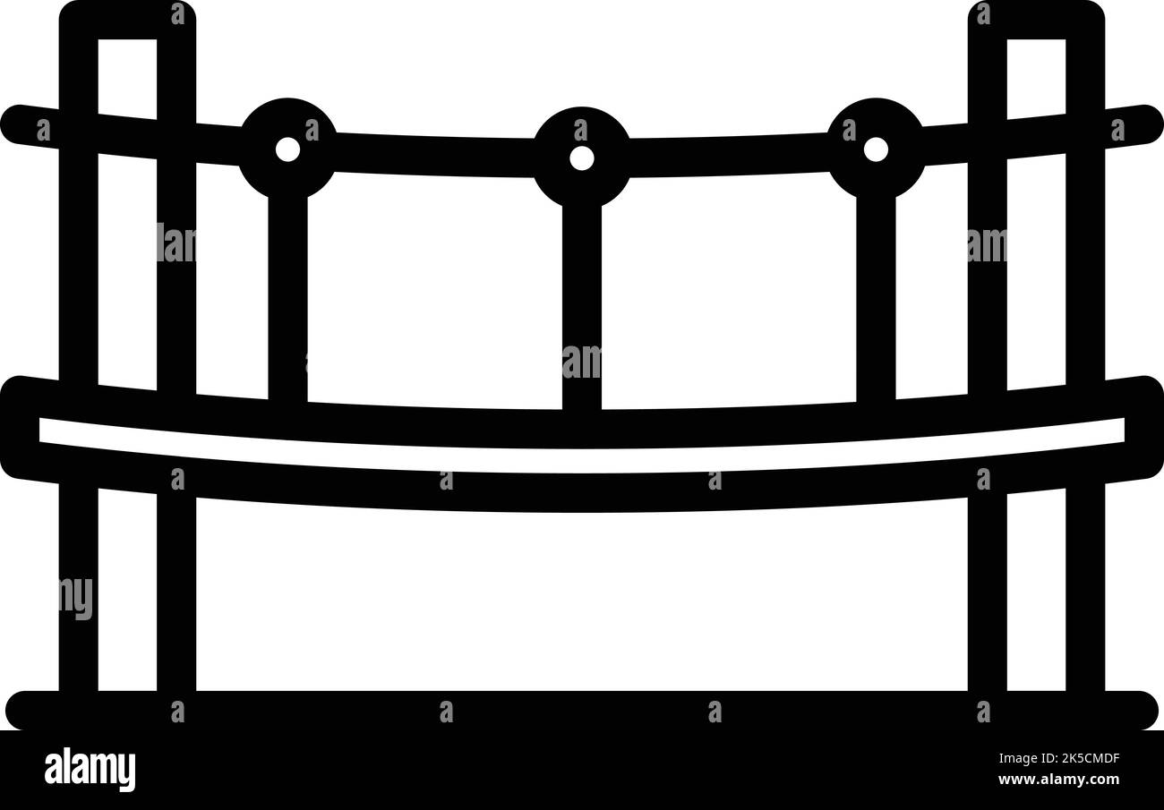 Symboldarstellung für Kletterseile. Parkabenteuer. Baumwald Stock Vektor