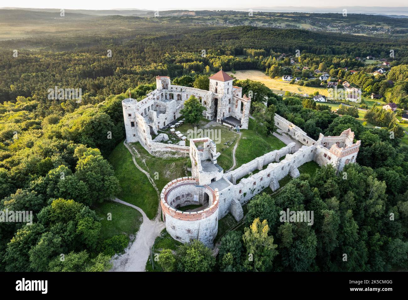 Europa, Polen, Woiwodschaft Kleinpolen, Schloss Tenczyn Stockfoto