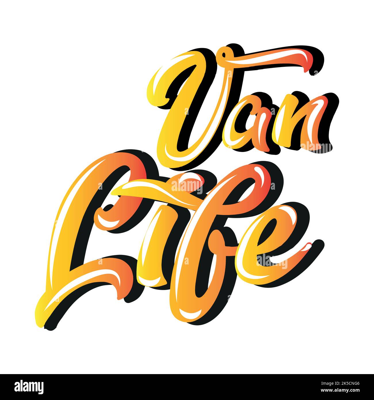 Van Life-Vektor-Typographie-Illustration Stock Vektor