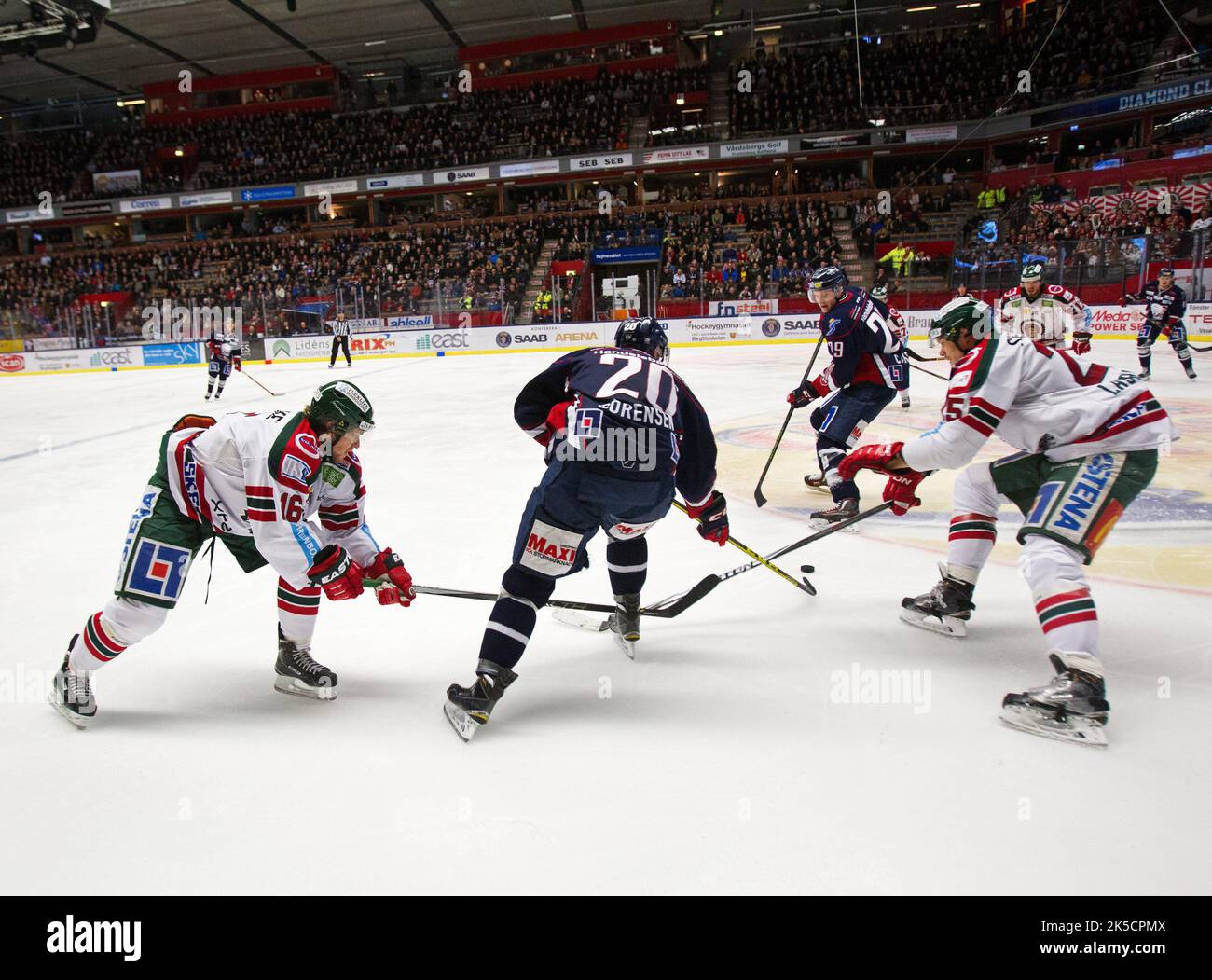 Linköping HC gegen Frölunda Indians (Frölunda Hockey Club), Schwedische Eishockeyliga, in der Saab Arena, Linköping, Schweden. Im Bild: Nick Sörensen, Linköping HC. Stockfoto