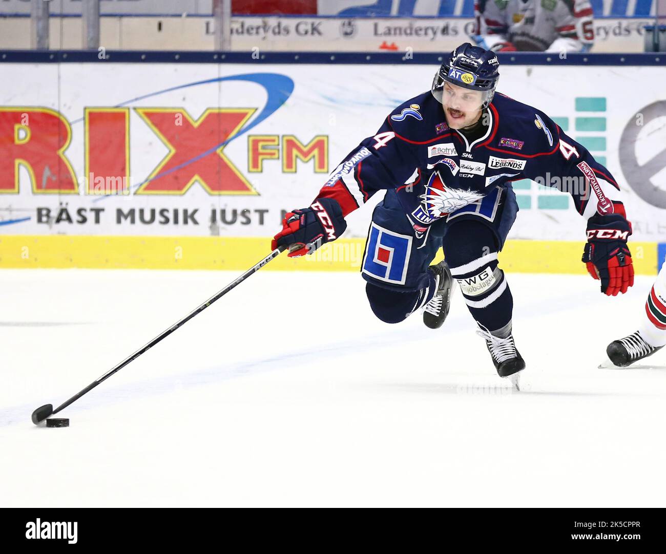 Linköping HC gegen Frölunda Indians (Frölunda Hockey Club), Schwedische Eishockeyliga, in der Saab Arena, Linköping, Schweden. Im Bild: Chad Billins, Linköping HC. Stockfoto