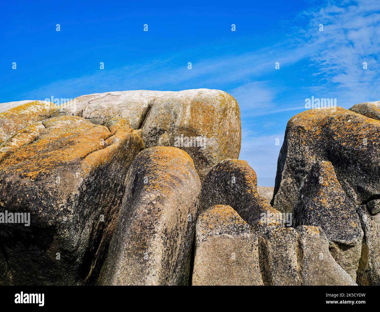 An der Atlantikküste bei Plouescat, Bretagne, Frankreich Stockfoto