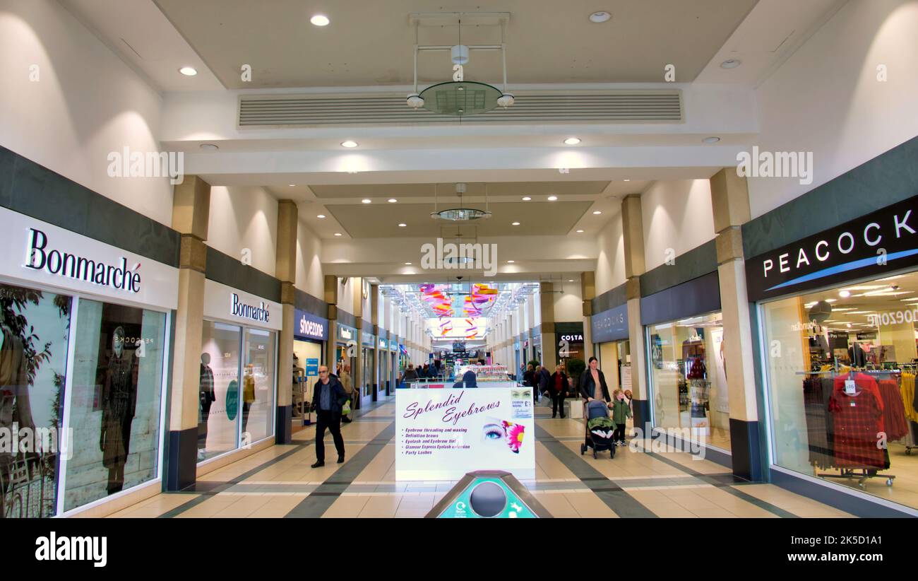 Piazza Shopping Centre Interior Paisley, Schottland, Großbritannien Stockfoto