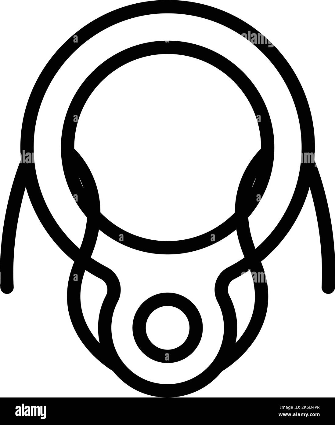 Umrissvektor für das Symbol „Seilpark“. Waldbaum. Extremsport Stock Vektor