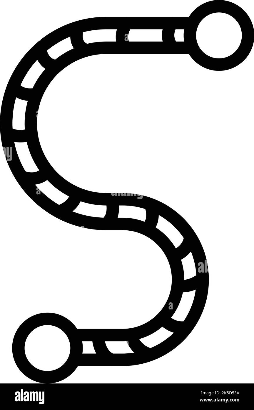 Umrissvektor für Seilpark-Symbol. Abenteuersport. Klettert auf den Baum Stock Vektor