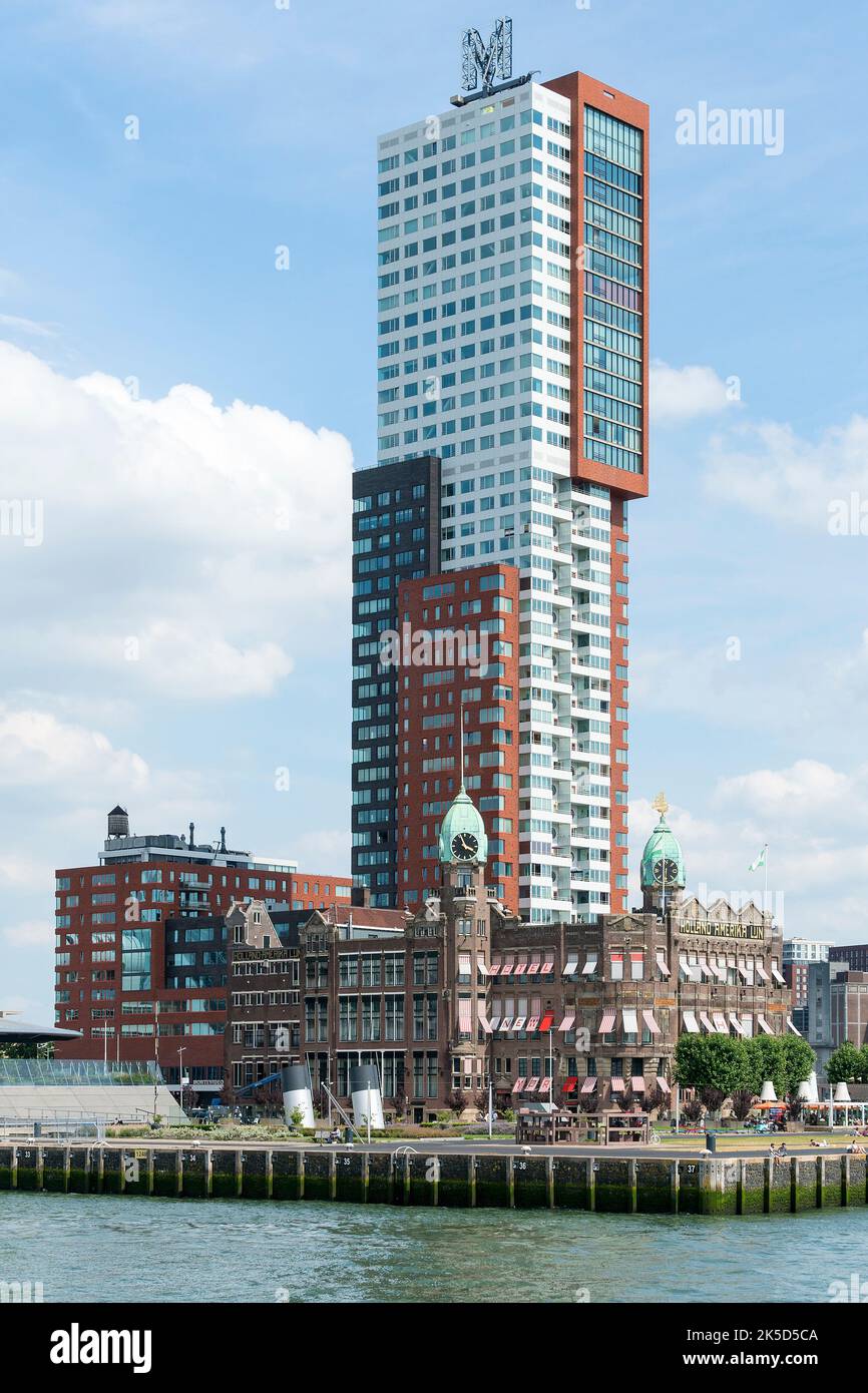 Niederlande, Rotterdam, Kop van Zuid, Wolkenkratzer Stockfoto