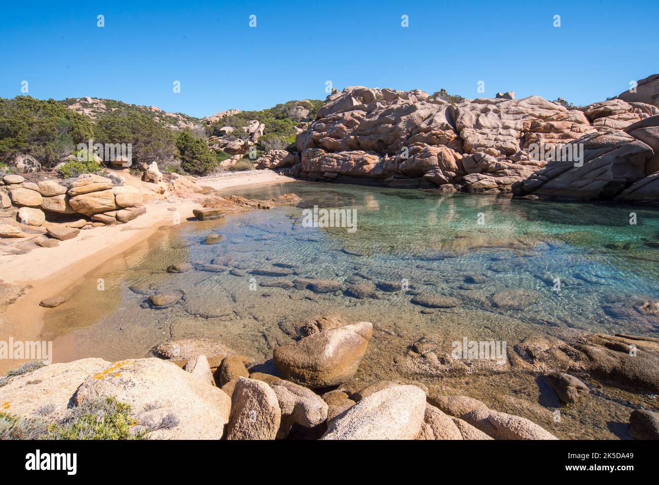 Spiagge segrete di Sardegna, Isola Santo Stefano Stockfoto