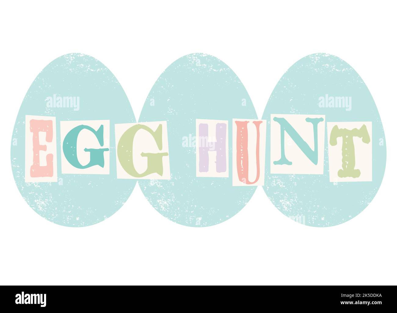 Ein grunge ostern Design mit Text in Lösegeld Note Stil Stock Vektor