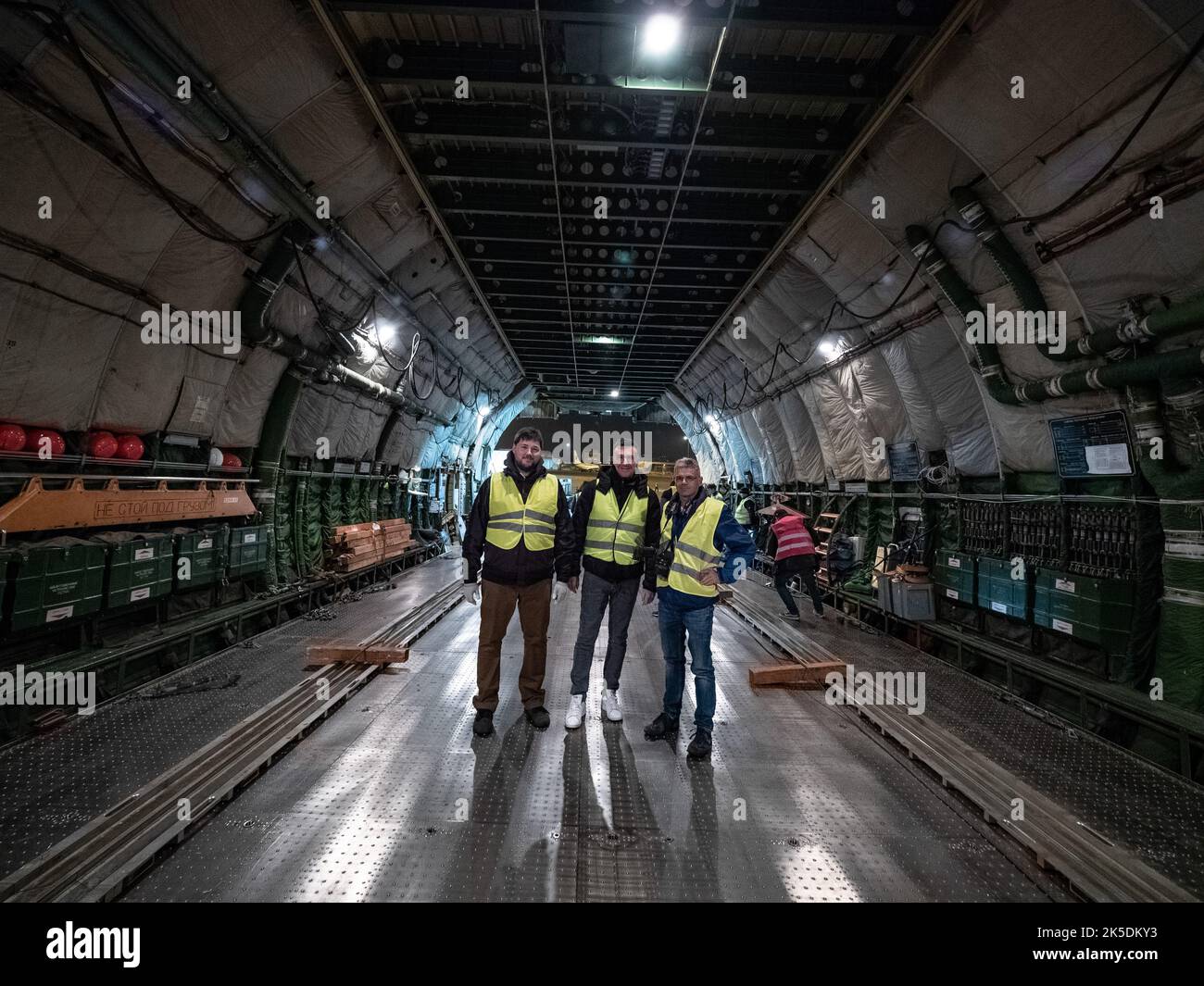 Das European Service Module für Orion wurde am 5. November 2018 von Bremen nach Kennedy Space Center geflogen. Das von der ESA, Airbus und zehn europäischen Ländern gebaute System wird die amerikanische Raumsonde antreiben und die Tiefenraummissionen der NASA vorantreiben. Stockfoto