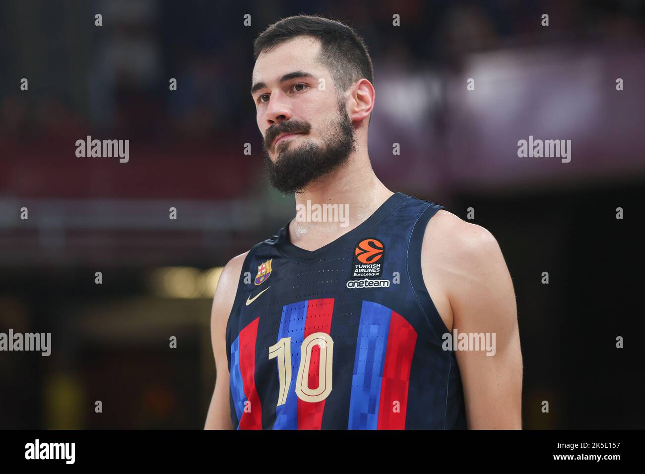 Barcelona, Spanien. 07. Oktober 2022. Nikola Kalinic vom FC Barcelona beim Euroleague-Spiel von Turkish Airlines zwischen dem FC Barcelona und Olympiacos Piräus im Palau Blaugrana in Barcelona, Spanien. Bild: DAX Images/Alamy Live News Stockfoto