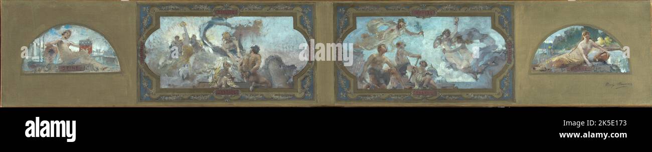 Esquisse pour la galerie Lobau de l'H&XF4;tel de Ville de Paris