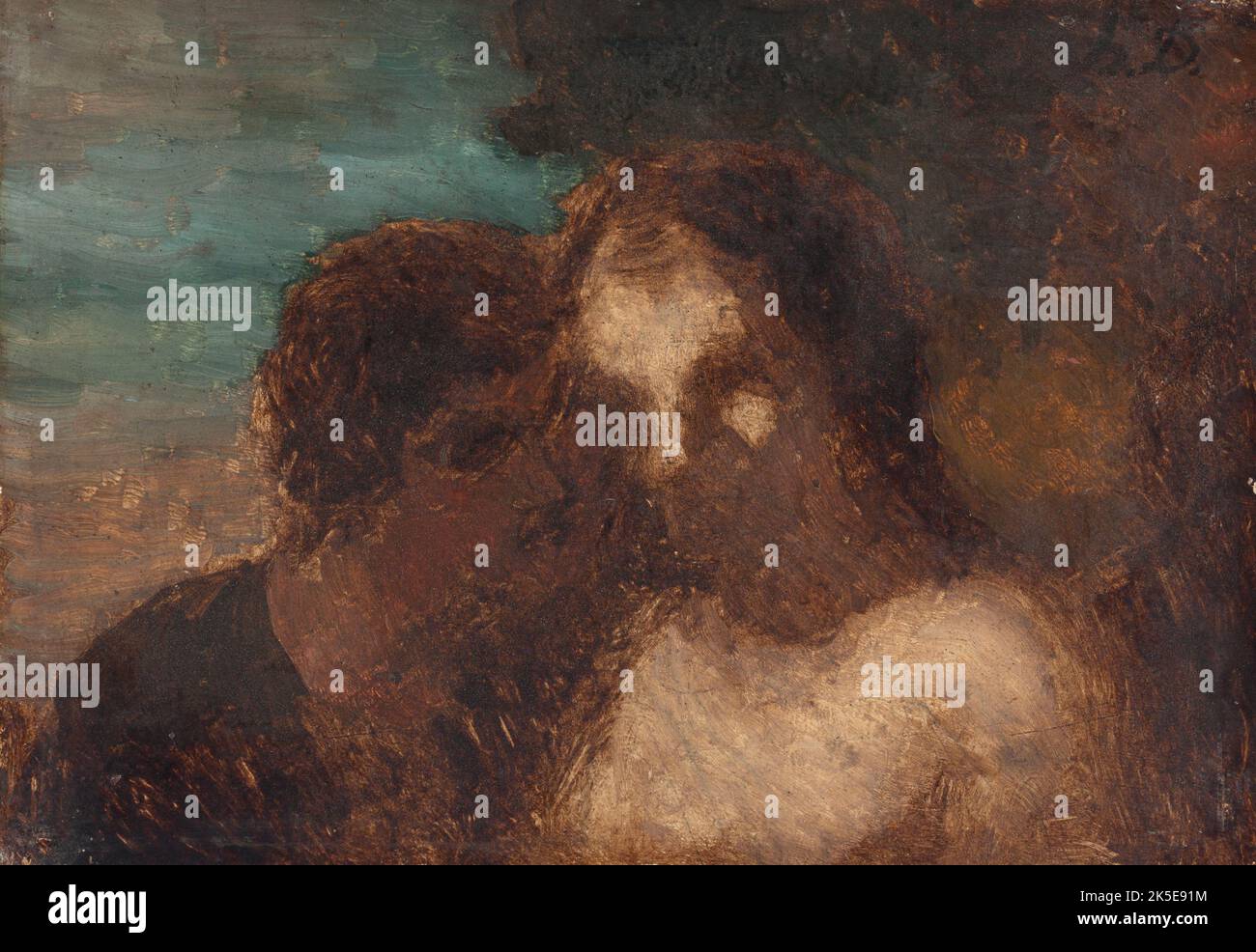 La Confidence ou Le Baiser de Judas, 1859. Das Geheimnis, oder der Kuss von Judas. Stockfoto La Confidence ou Le Baiser de Judas, 1859. Das Geheimnis, oder der Kuss von Judas. Stockfoto