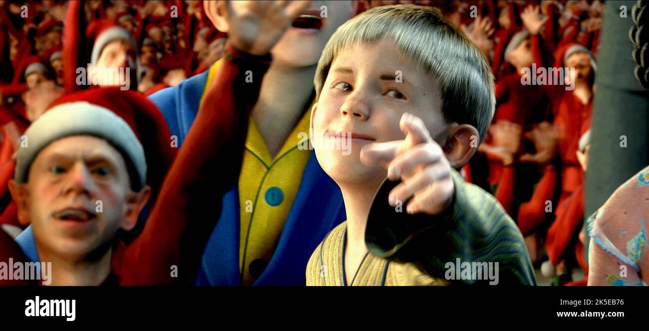 EINSAMER JUNGE, DER POLAR EXPRESS, 2004 Stockfoto