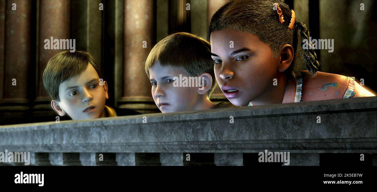 Held Junge, einsame Junge, Held, Mädchen, DER POLAR EXPRESS, 2004 Stockfoto