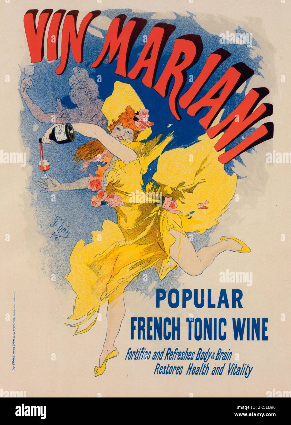 Affiche pour le "Vin Mariani"., c1897. [Herausgeber: Imprimerie Chaix; Ort: Paris] Stockfoto