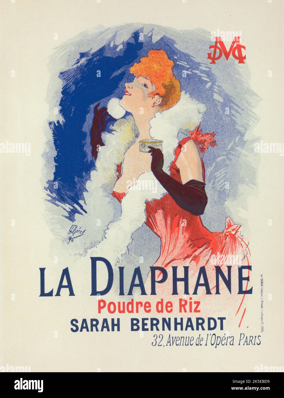 Affiche pour la Poudre de Riz „la Diaphane“, c1898. [Herausgeber: Imprimerie Chaix; Ort: Paris] Stockfoto