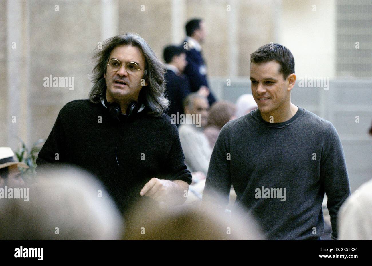 PAUL GREENGRASS, MATT DAMON, THE BOURNE SUPREMACY 2004 Stockfoto