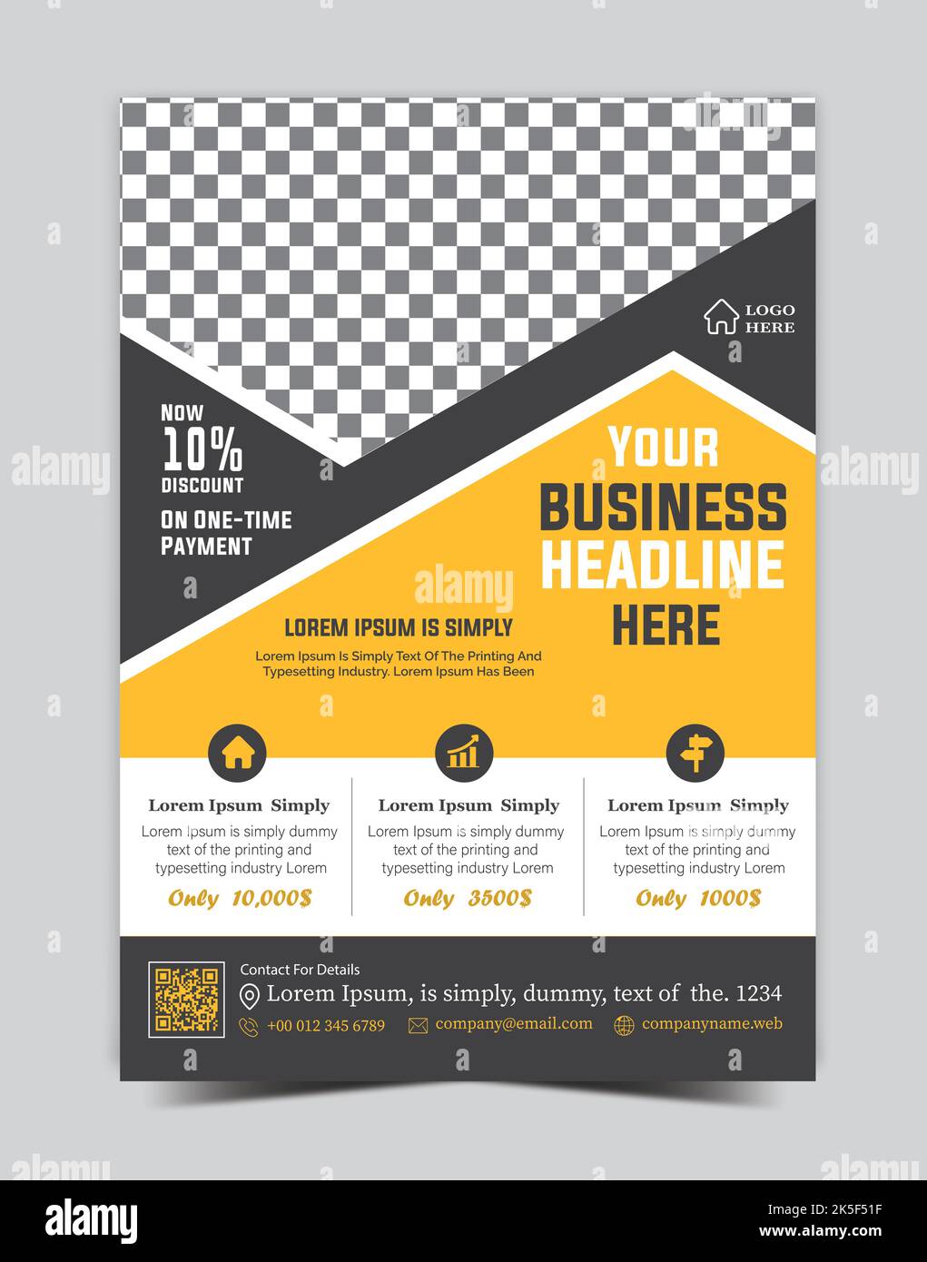 Corporate Flyer Vorlage, Real State Flyer, Modern Business Flyer Design Stock Vektor