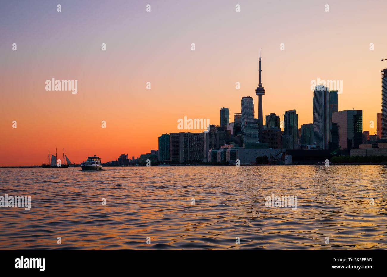 Toronto City Skyline Silhouette Hintergrund Stockfoto