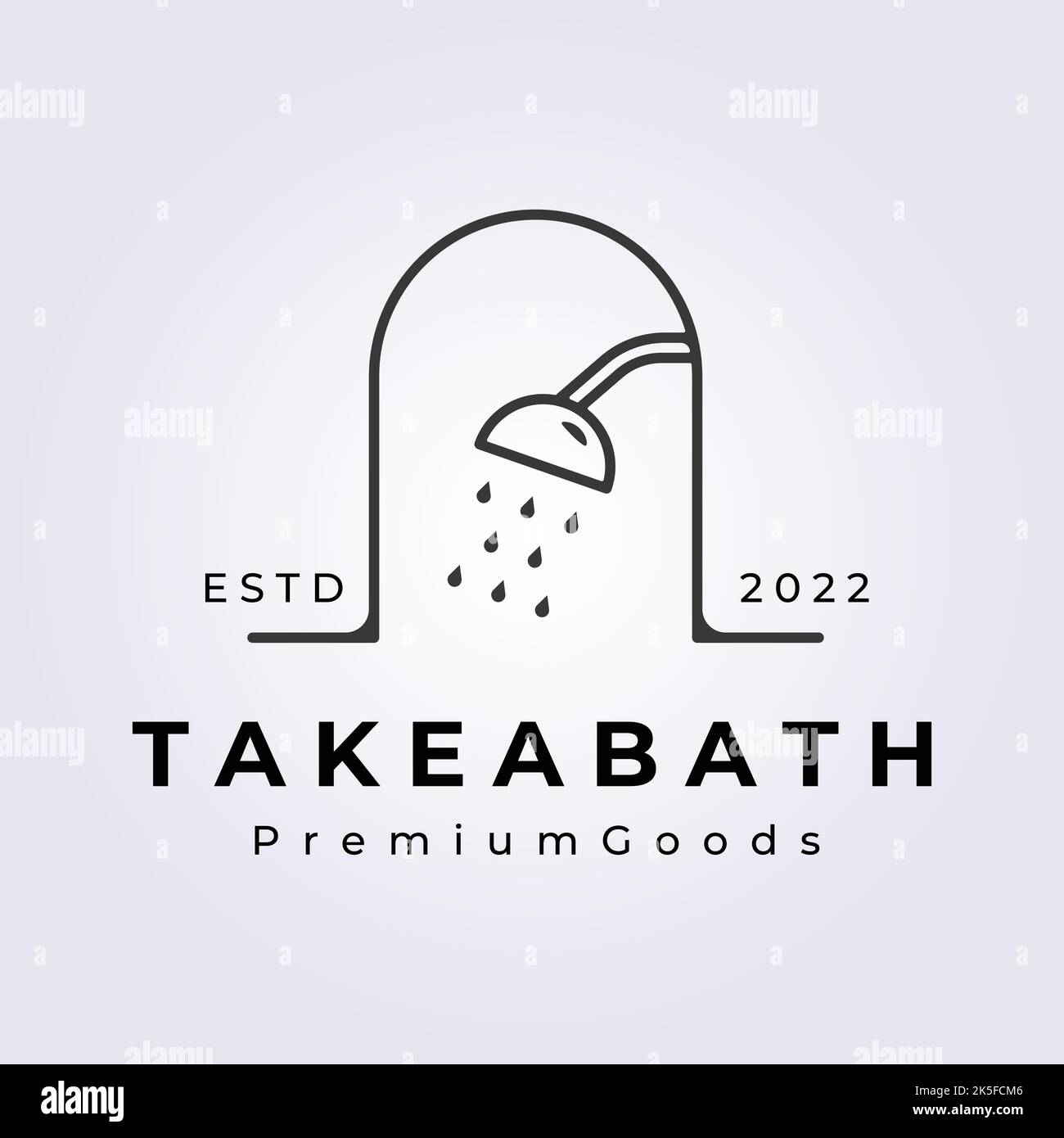 Logo-Symbol für eine Dusche oder ein Bad nehmen Vektor-Illustration Design Stock Vektor