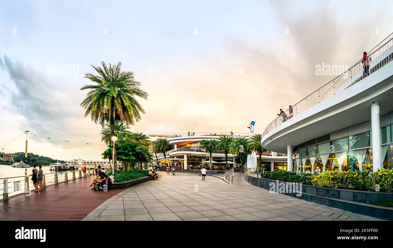 VivoCity Einkaufszentrum in der Nähe der Insel Sentosa, Singapur. Stockfoto