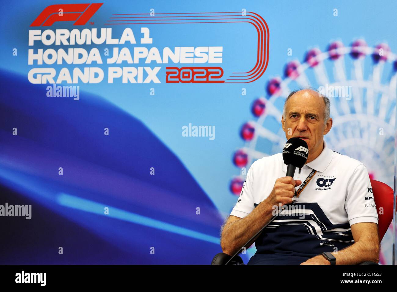 Suzuka, Japan. 08. Oktober 2022. Franz Tost (AUT) AlphaTauri Teamchef, Portrait, in der FIA Pressekonferenz während des Formel 1 Honda Japense Grand Prix 2022, 18. Lauf der FIA Formel 1 Weltmeisterschaft 2022 vom 7. Bis 9. Oktober 2022 auf der Suzuka International Racing Course, in Suzuka, Präfektur Mie, Japan - Foto: Dppi/DPPI/LiveMedia Kredit: Unabhängige Fotoagentur/Alamy Live Nachrichten Stockfoto