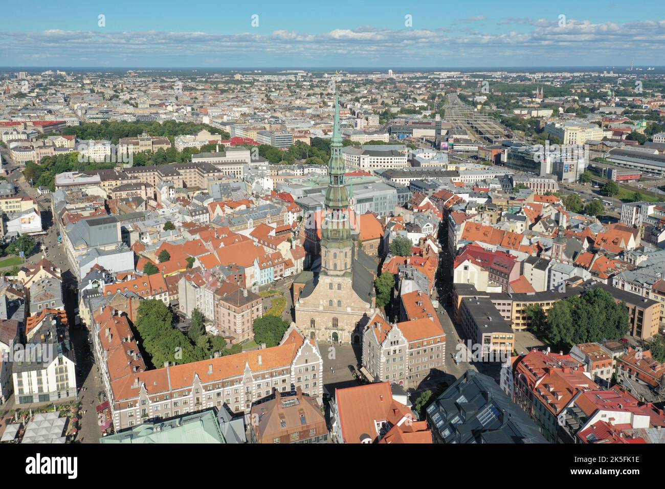 Riga Hauptstadt von Lettland Altstadtdächer Stockfoto