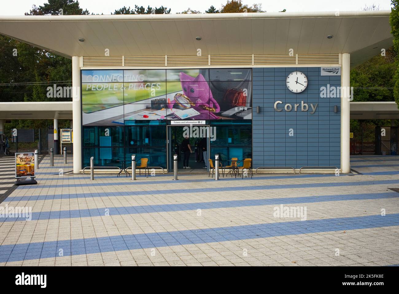Corby Bahnhof Stockfoto