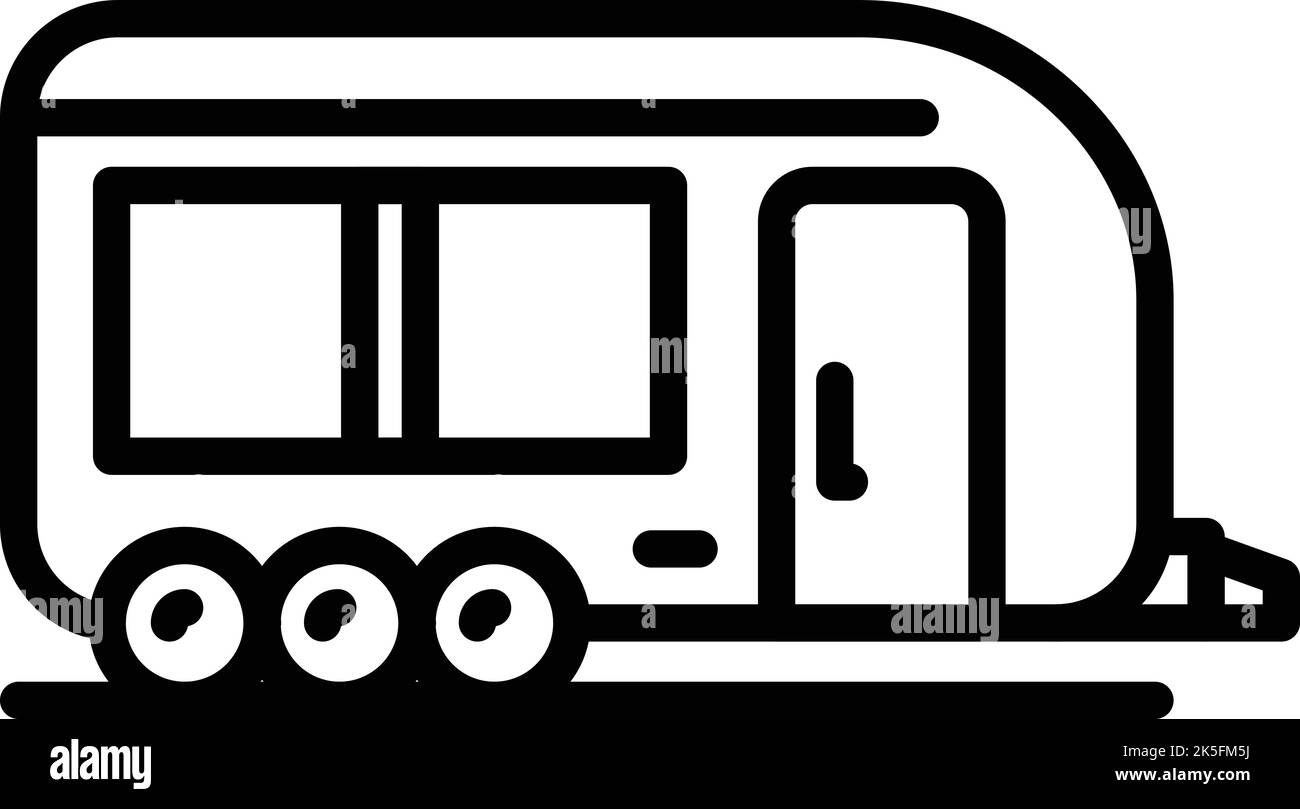 Grafik zum Umriss des Symbols „Farm Trailer“. Tierisches Rindfleisch. Kuhvieh Stock Vektor